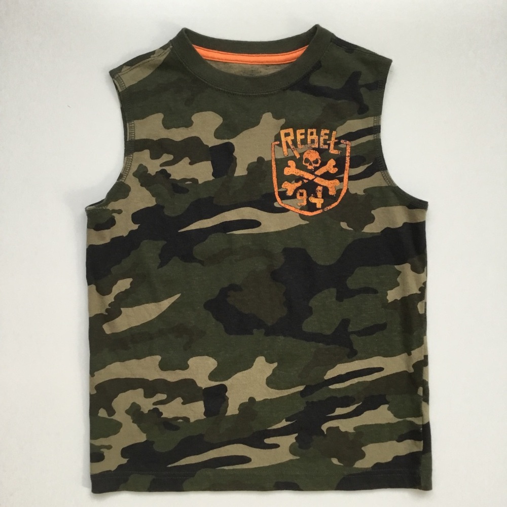 🛍 Camo Tank Top, Size 6-7